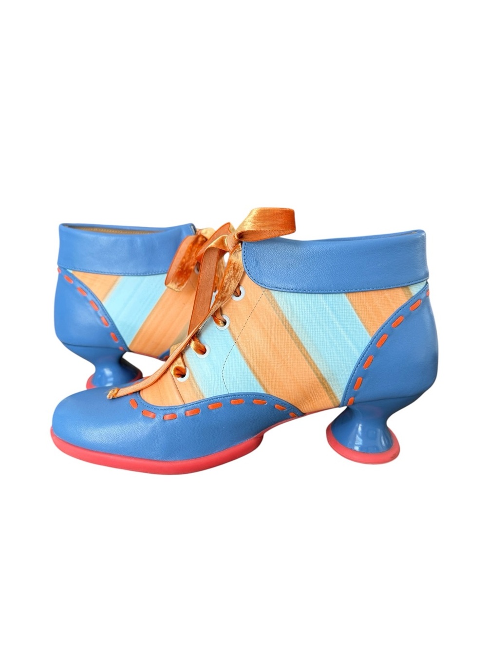 John Fluevog Enneagram Investigator Lace Up Ankle Boot Size 10 Discontinued - Picture 3 of 11